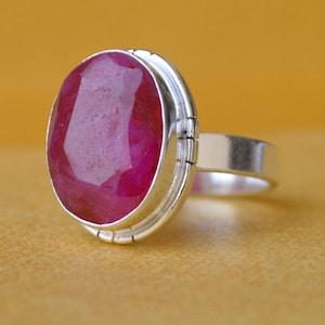 Oval Red Ruby Gemstone 925 Sterling Silver Jewelry Designer Solid Ring 6#KD-849 Oval Red Ruby Gemstone 925 Sterling Silver Jewelry Designer Solid Ring 6#KD-849