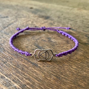 Third Eye CHAKRA Macrame Charm Bracelet or Anklet