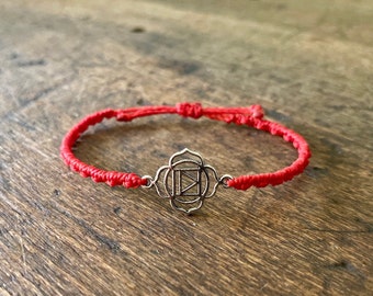 Root CHAKRA Macrame Charm Bracelet or Anklet