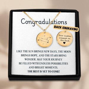 Cadeau personnalisé de remise des diplômes pour elle, promotion 2025, coffret et carte-cadeau félicitations pour l'obtention du diplôme, collier de remise des diplômes, diplôme d'études secondaires