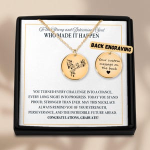 Cadeau de remise des diplômes pour elle, cadeau You Did it, bijoux de remise des diplômes inspirants avec carte, cadeau promotion 2025 pour diplômés, cadeau de cérémonie d'épinglage