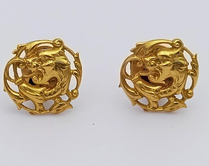 Art nouveau 18K gold vintage cufflinks