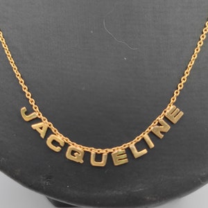 Vintage 18K gold name necklace