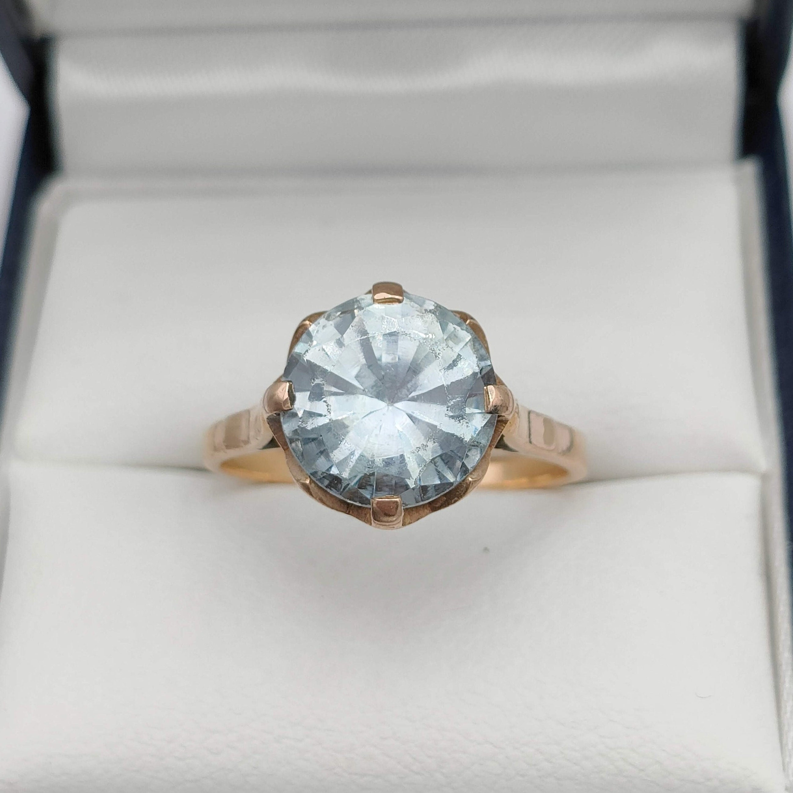Sale - Diamond Heart Ring - Retro 14k Yellow & White Gold Genuine .005 – MJV