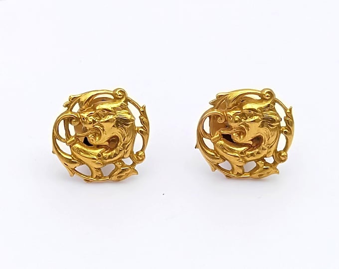 Art nouveau 18K gold vintage cufflinks