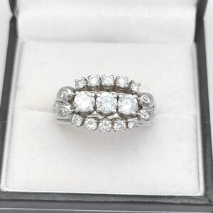 Rare vintage 18K gold Bucherer diamond ring