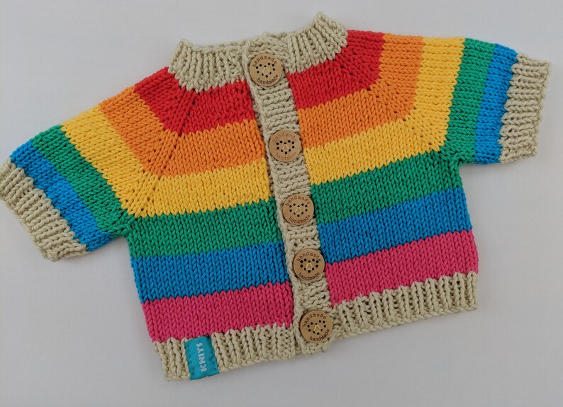 rainbow baby cardigan