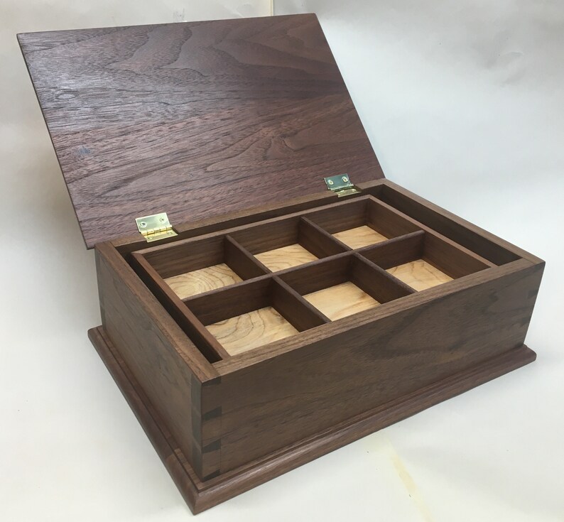 Walnut dovetailed jewelry box Etsy