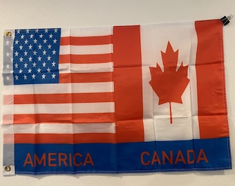 2 x 3 Ft Flag USA American and Canada Friendship America Canadian Friend,bx7
