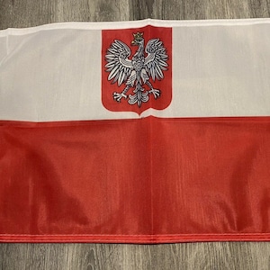 12x18 12&quot;x18&quot; Poland Polish Eagle Sleeve Flag Boat Car Garden 3 Grommets A3