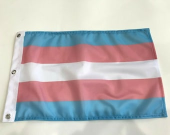 Transgender Pride Flag Rainbow Gay Lesbian LGBT 12 x18 Inch Polyester Flag43