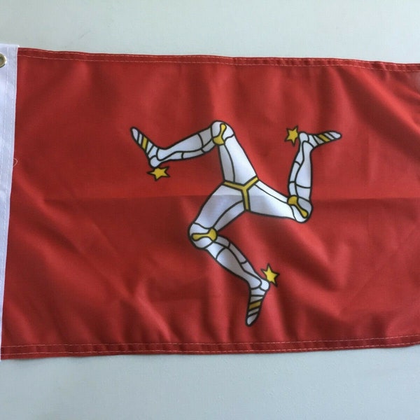 12" x 18" Isle of Man Flag British Isles Banner 12 x 18 Mann Island Pennant 13