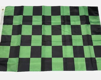 Checkered Black & Green Race Flag 2 x 3 Ft-On Sale! 42