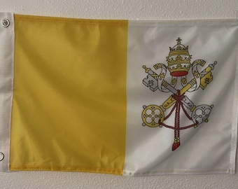 12x18 12"x18" Country of Vatican City Keys  Flag Grommets-21,Bx 4