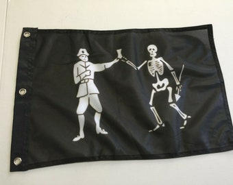 Bandiera Da Barca Key West Jolly Roger Pirata - 12x18 Pollici - SuperPoly 100D