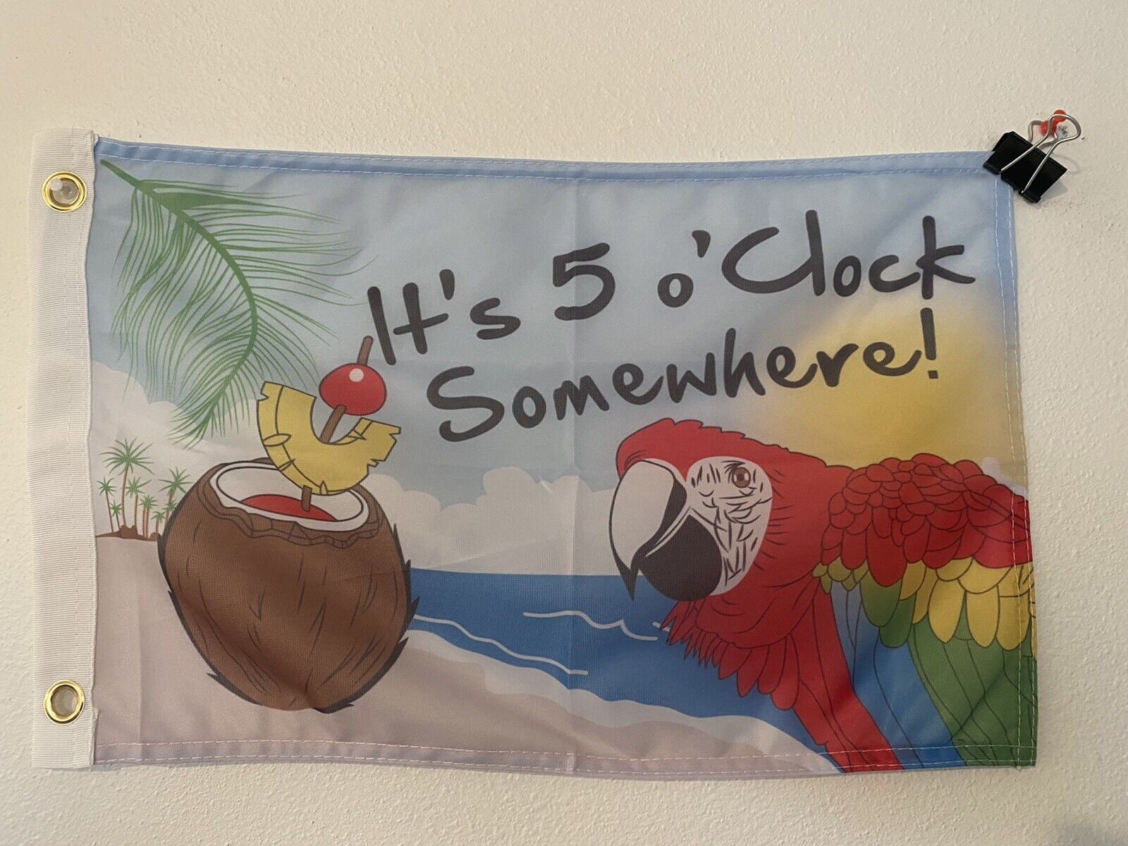 Bandiera Marijuana 420 'It's 5 O'Clock Somewhere' 90x60cm - AZ FLAG, Poliestere Per Interni/Esterni - Foto 9