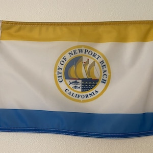 12&quot; x 18&quot; City Newport Beach, California Flag 12x18 Banner Brass Grommets34