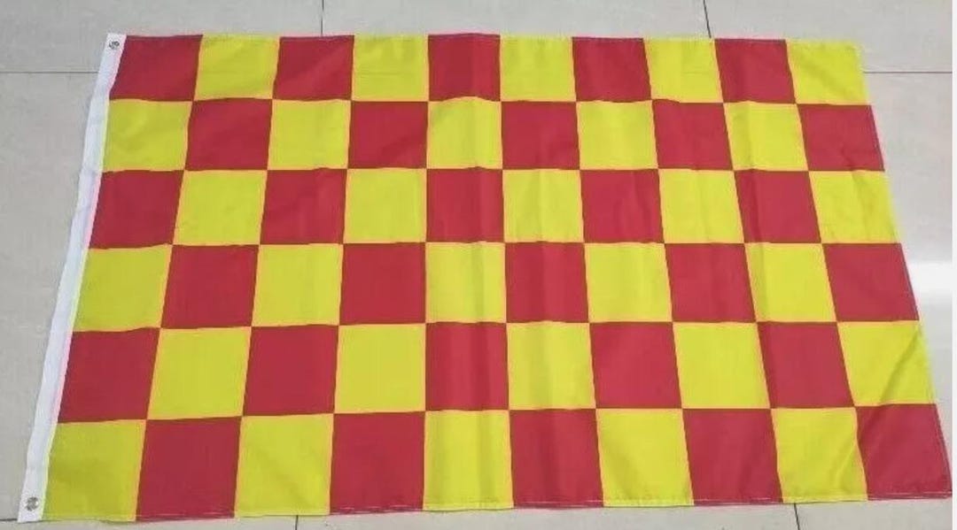 Red & Yellow Checkered Flag 3x5 Foot, 3' X 5' Polyester 100D Flag - Etsy