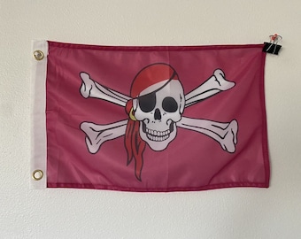 Red Hat Bandana Pirate Flag 2x3ft Boating Flag Skull Flag Jolly Roger