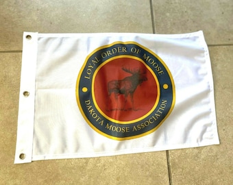 12 x 18 12" x 18" Dakota Moose Association Loyal Order Flag Banner Grommets39