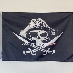 2' x 3' Deadman Chest Pirate Flag Tricorner Ship100D Polyester Boat Car Flag