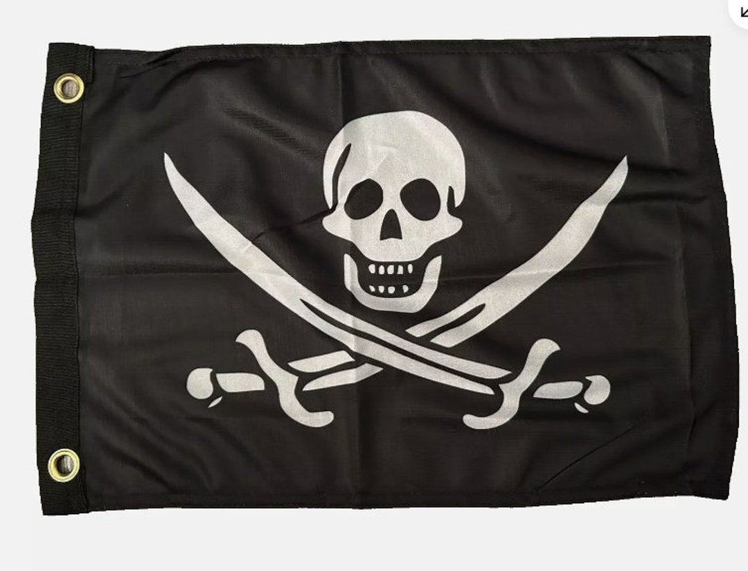 2 Pack) 12x18 Jolly Roger Pirate Eye Patch Car Window