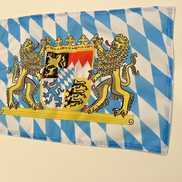 12" x 18" Bavaria Germany with Lions Bavarian German Oktoberfest Flag 14