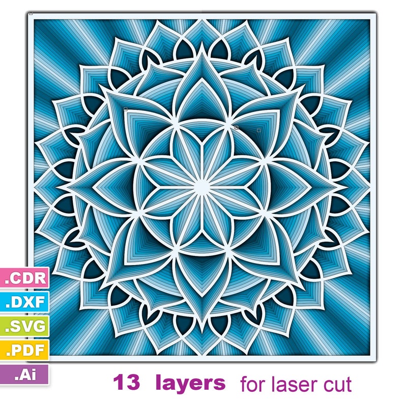 Download Multi Layer Wooden File For Laser Cutting 3d Wood Art Etsy