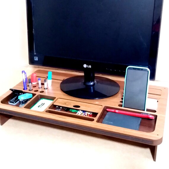 Monitor Stand Wood Laser Cut File Riser Wooden Stand Wood Laser Cut File Monitor Riser