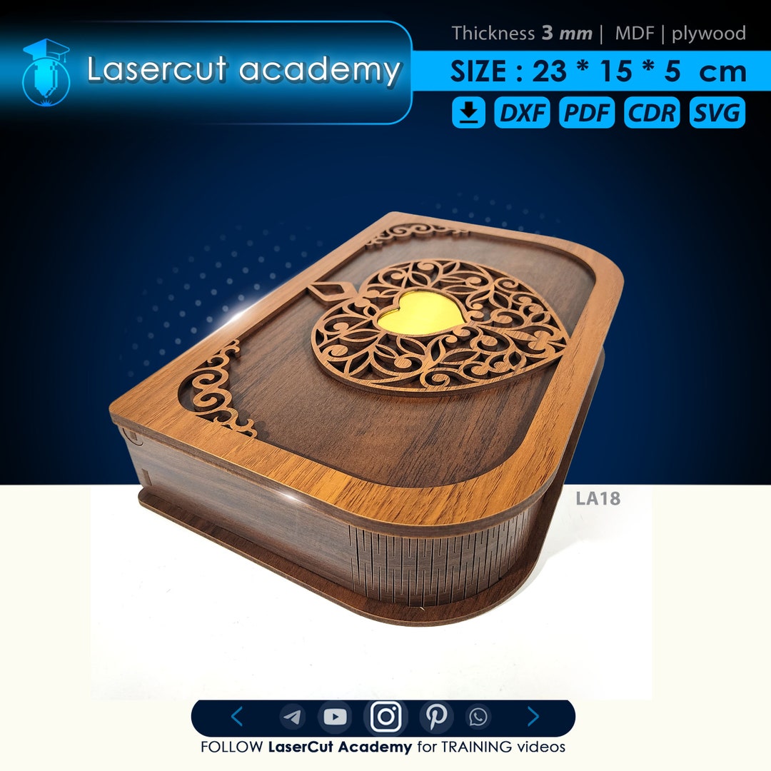 File of Box for Laser Cutting Cdr, Dxf, Pdf, Svg, Format for Download ...