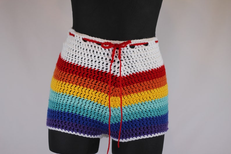 Rainbow Chevron Crochet Shorts Pattern | Etsy