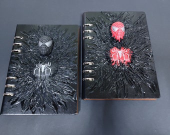 Spiderman Notebook Journal Sam Raimi Spiderman Head Statue Loose-leaf Notebook Black Spiderman Diary Notebook