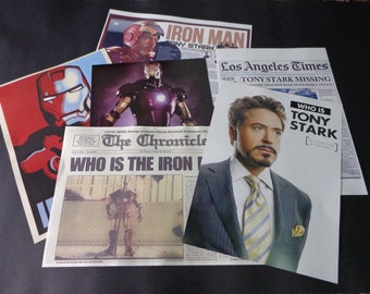 Iron Man Secret File Ironman Tony Stark Files Paper Props  Movie Props - Main Image
