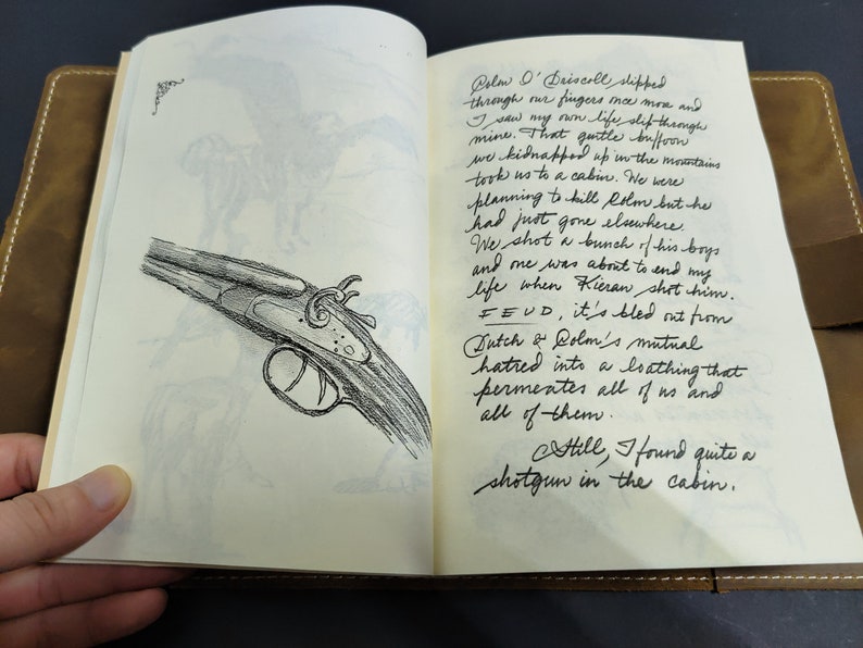 Arthur Morgan Journal Arthur's rdr2 Cosplay Video Game Props Replica image 1