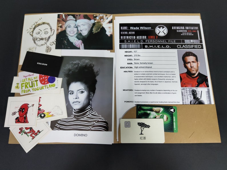 Deadpool File S.H.I.E.L.D. Secret Files Deadpool Cosplay Paper Props Movie Props image 1