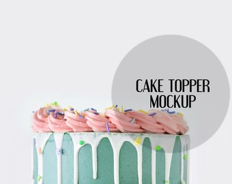 Download Cake Topper Mockup Etsy
