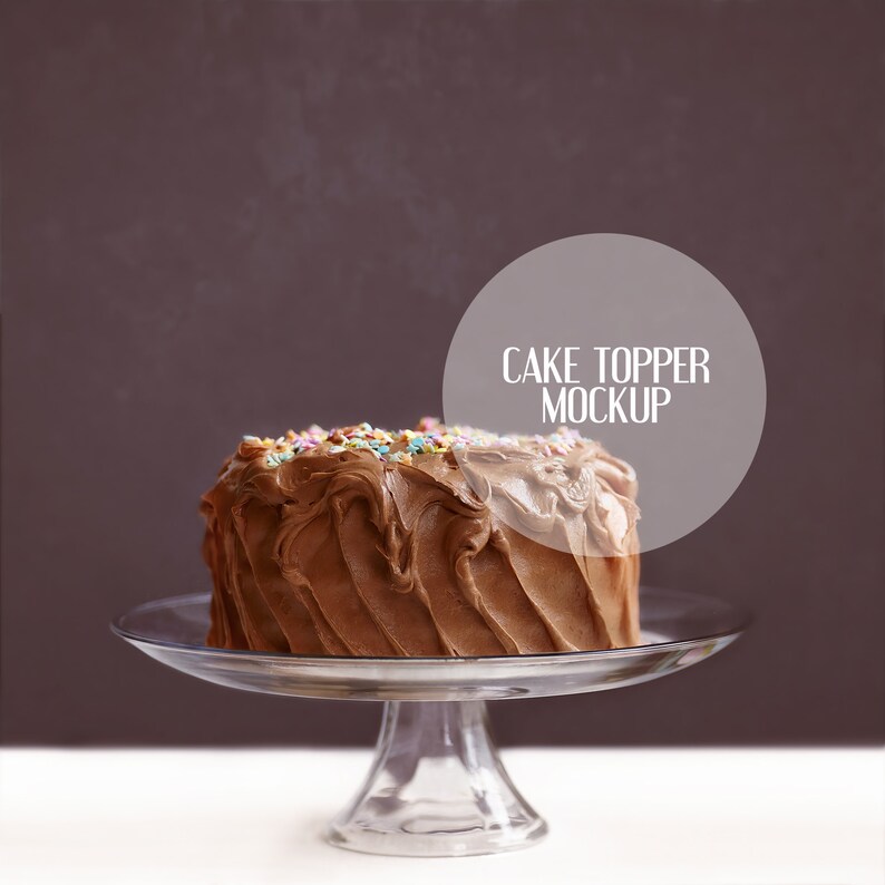 Download Chocolate cake topper mockup / JPG file | Etsy