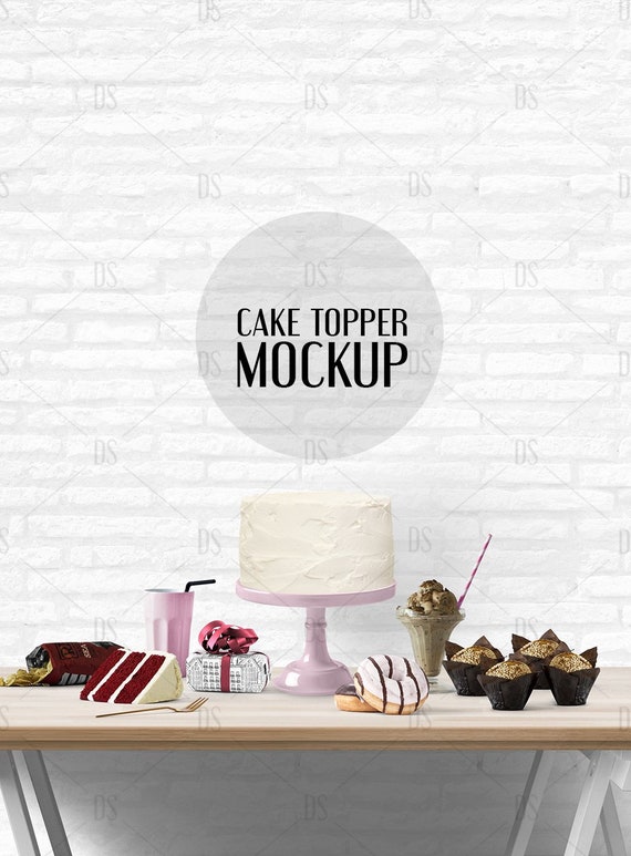 Download Cake Topper Mockup Cake Topper Mockup For Girls Etsy