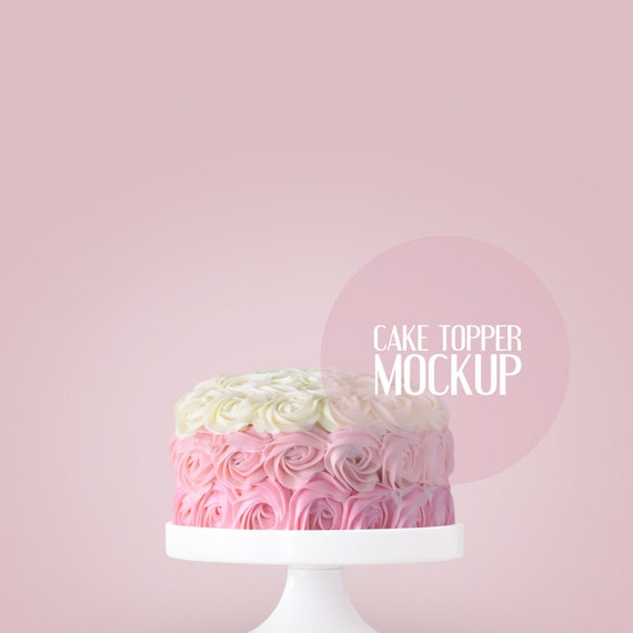 Cake Topper Mockup Jpg File Etsy