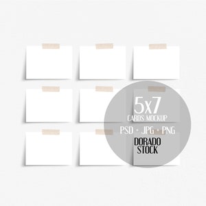 5x7 prints set mockup met washi-tape