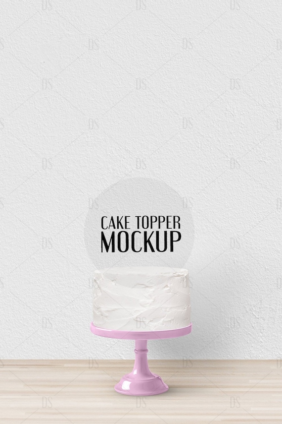 Download Cake topper mockup / minimalist cake topper mockup / party ...