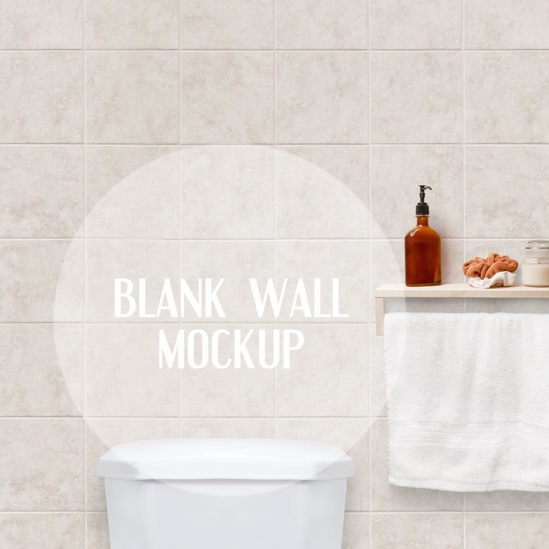 Download Minimalist bathroom blank wall mockup. Square blank wall ...