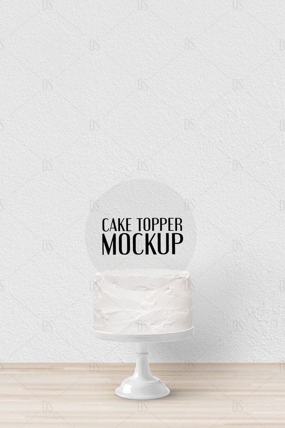 Download Cake Topper Mockup Minimalist Cake Topper Mockup Party Etsy