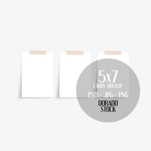 5x7 prints set mockup met washi tape