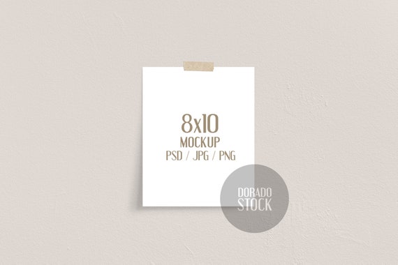 8x10 Sheet Mockup Set Print Mockup Against The Wall Washi Etsy