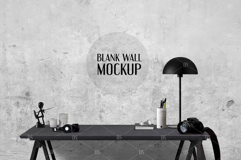 Blank Wall Mockup Minimalist Office Mockup Neutral Blank Etsy