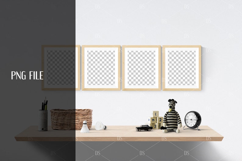 Download 4 Frames wall gallery mockup / 8x10 frames mockup / Nursery | Etsy