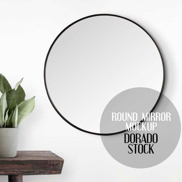 Round mirror mockup