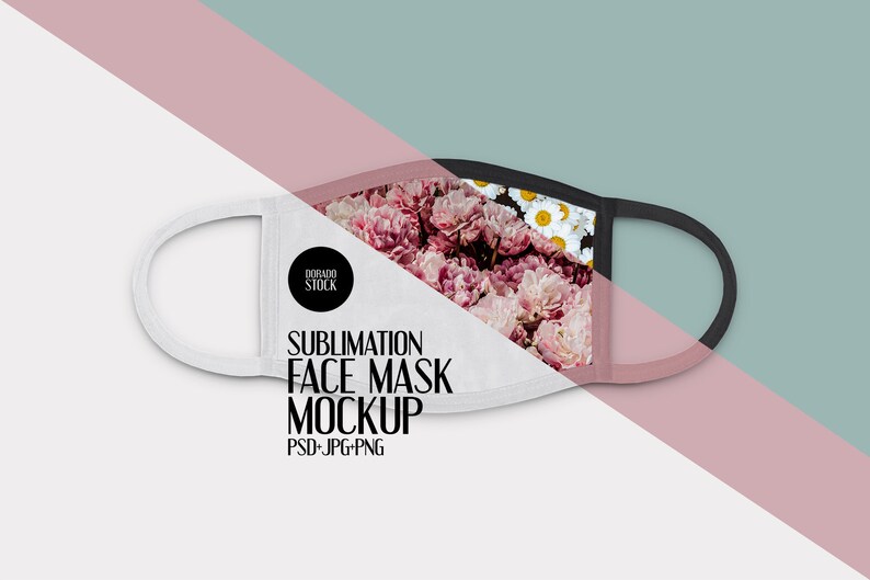 Download Sublimation Face Mask Mockup Psd Png Jpg Files Included Etsy