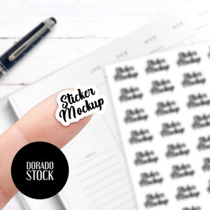 Sticker Mockup / PSD + PNG